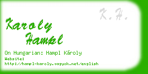 karoly hampl business card