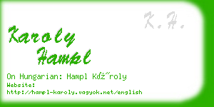 karoly hampl business card